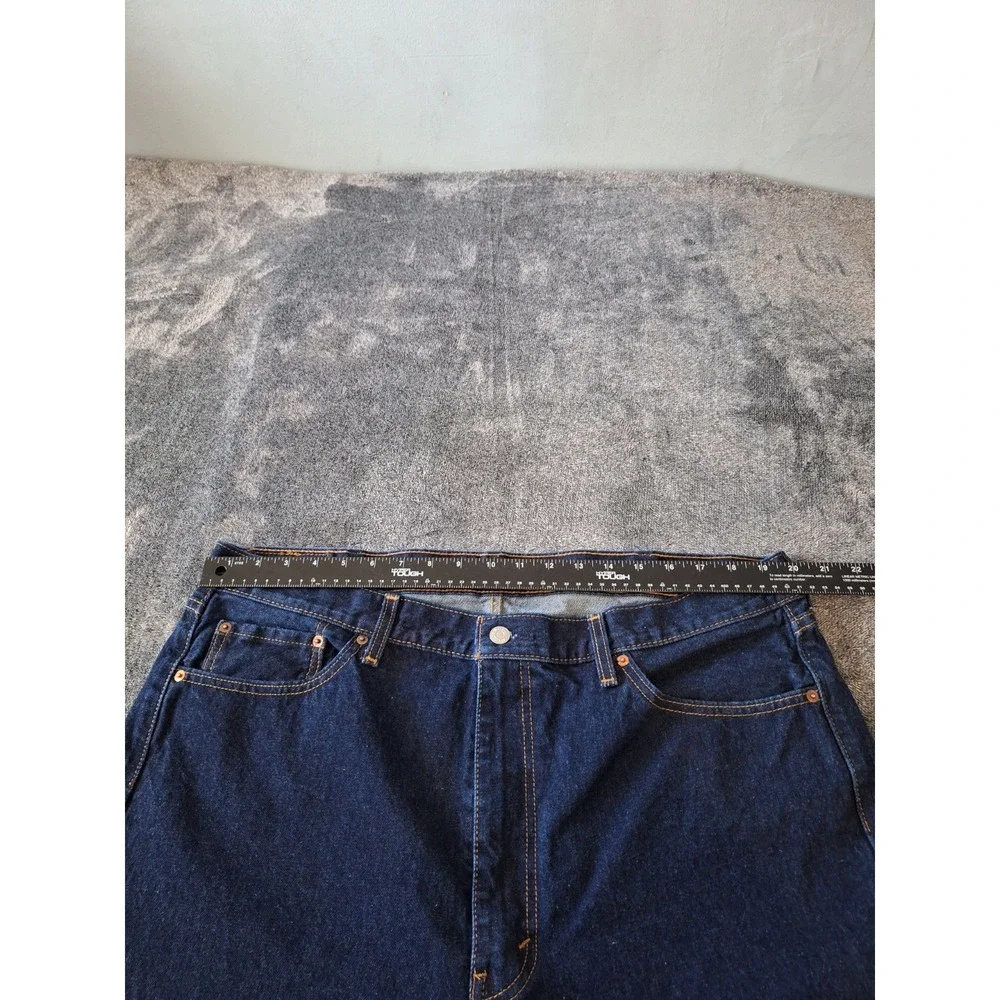 Levis 505 Relaxed St Leg Jeans Mens‎ 42x30 Blue Denim Dk Wash Cowboy Rodeo Ranch